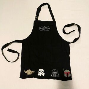 Williams Sonoma Star Wars Kids Apron Embroidered Yoda Darth Storm Boba